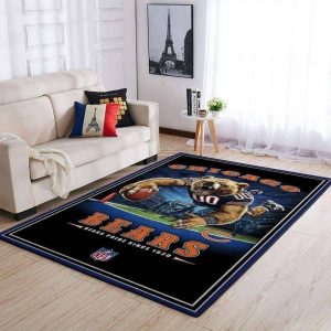 Chicago Bears Ncaa Team Logo Area Rugs Living Room Carpet Floor Decor