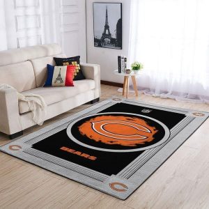 Chicago Bears Nfl Logo Style Area Rugs Living Room Carpet Floor Decor