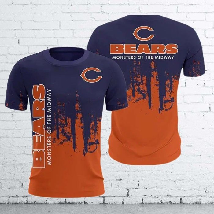 Chicago Bears Shirt 3D Chicago Bears Full Print Shirt Gift For Fan 3D T Shirt Sweater Zip Hoodie Bomber Jacket