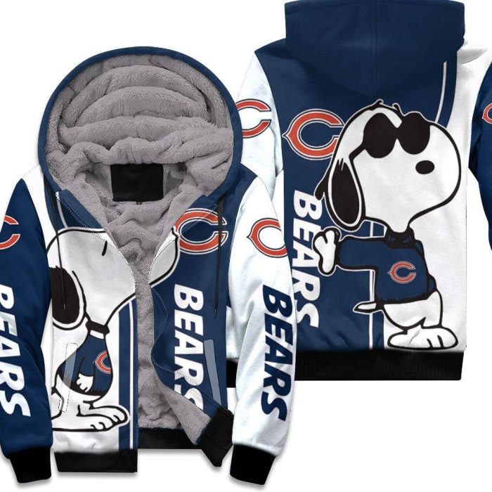 Chicago Bears Snoopy Lover 3D Printed Unisex Fleece Hoodie