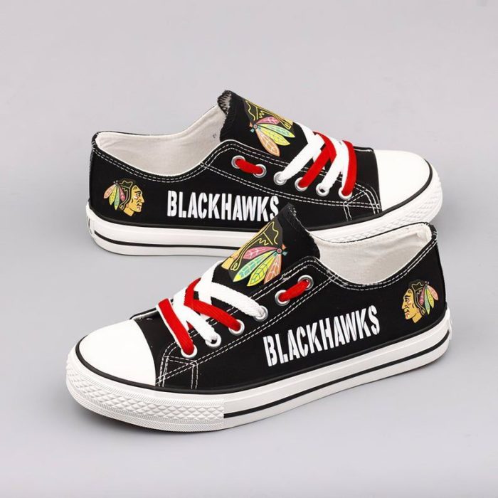 Chicago Blackhawks NHL Hockey 2 Gift For Fans Low Top Custom Canvas Shoes