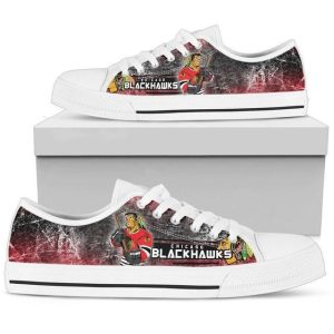 Chicago Blackhawks NHL Hockey 2 Low Top Sneakers Low Top Shoes
