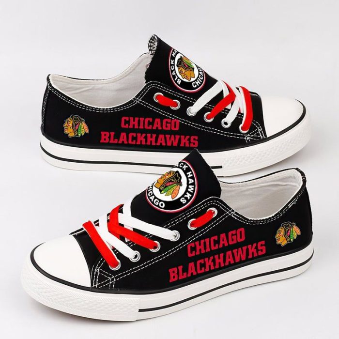 Chicago Blackhawks NHL Hockey 3 Gift For Fans Low Top Custom Canvas Shoes