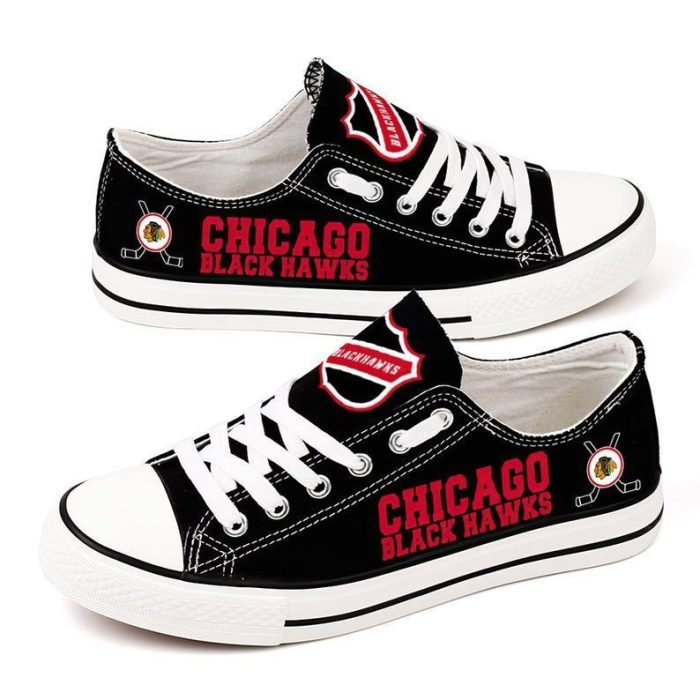 Chicago Blackhawks NHL Hockey 4 Gift For Fans Low Top Custom Canvas Shoes