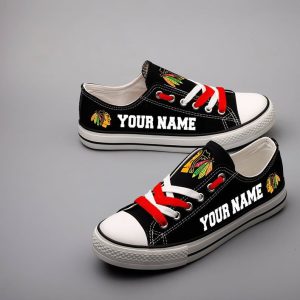 Chicago Blackhawks NHL Hockey 5 Gift For Fans Low Top Custom Canvas Shoes