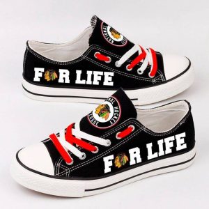 Chicago Blackhawks NHL Hockey For Life Gift For Fans Low Top Custom Canvas Shoes