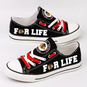 Chicago Blackhawks NHL Hockey For Life Gift For Fans Low Top Custom Canvas Shoes