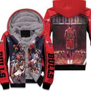 Chicago Bulls Legendary Player Michael Jordan 23 Unisex Fleece Hoodie