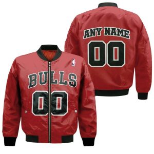 Chicago Bulls NBA Basketball Team Throwback Red Style Custom Gift For Bulls Fans Bomber Jacket