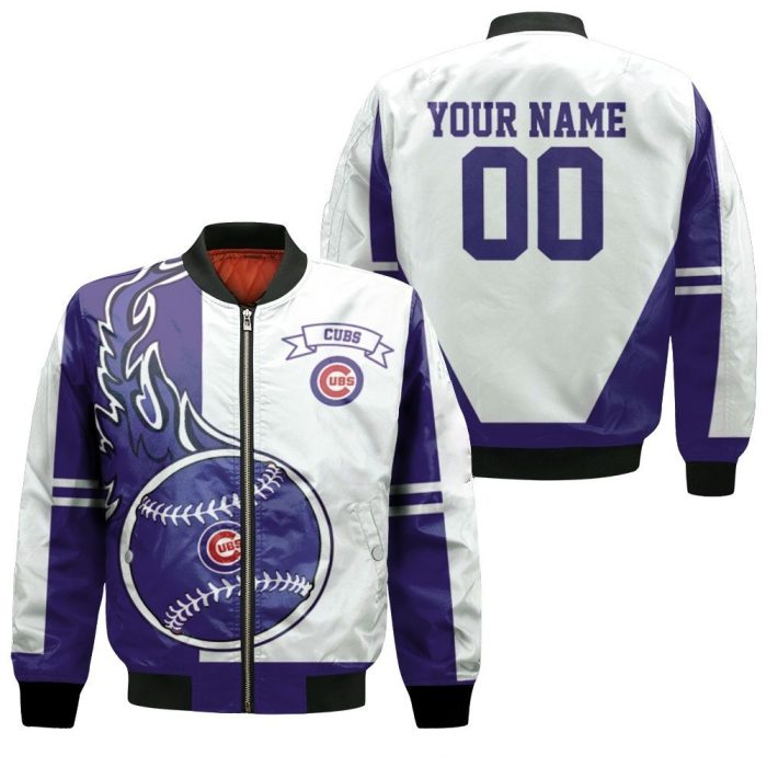 Chicago Cubs 3D Personalized Bomber Jacket