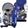 Chicago Cubs Jack Skellington And Zero Unisex Fleece Hoodie