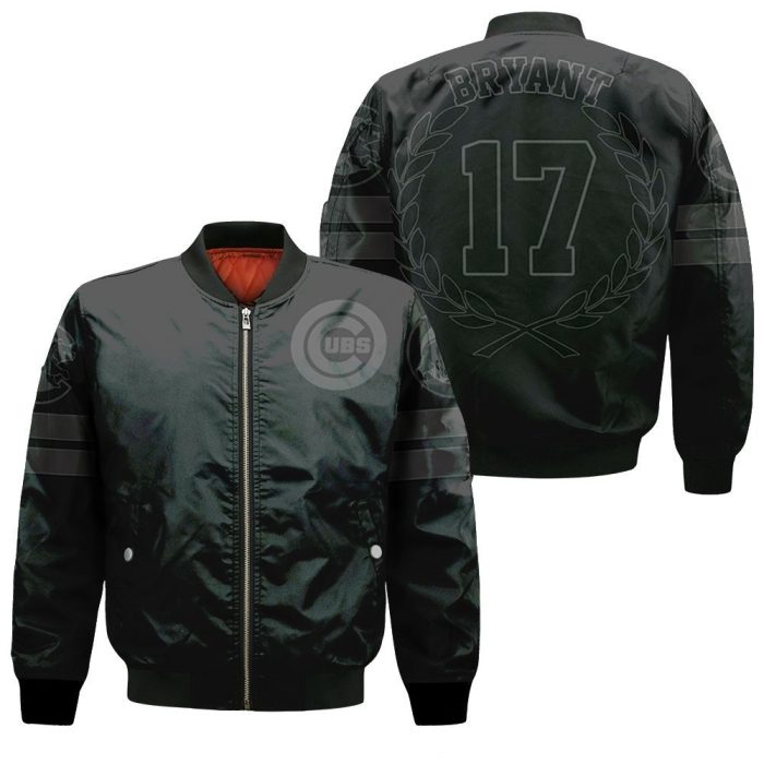 Chicago Cubs Kris Bryant 17 2020 MLB Black Inspired Style Bomber Jacket