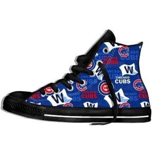 Chicago Cubs MLB Baseball 3 Custom Canvas High Top Shoes