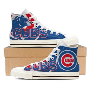Chicago Cubs MLB Baseball Custom Canvas High Top Shoes