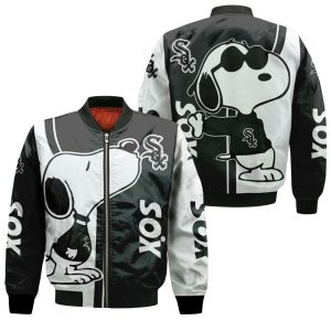 Chicago White Sox Snoopy Lover 3D Printed Bomber Jacket