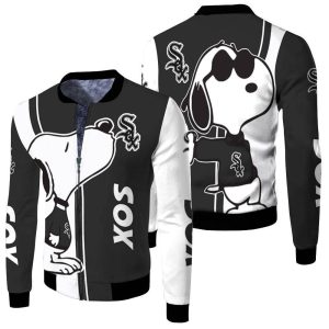 Chicago White Sox Snoopy Lover 3D Printed Fleece Bomber Jacket
