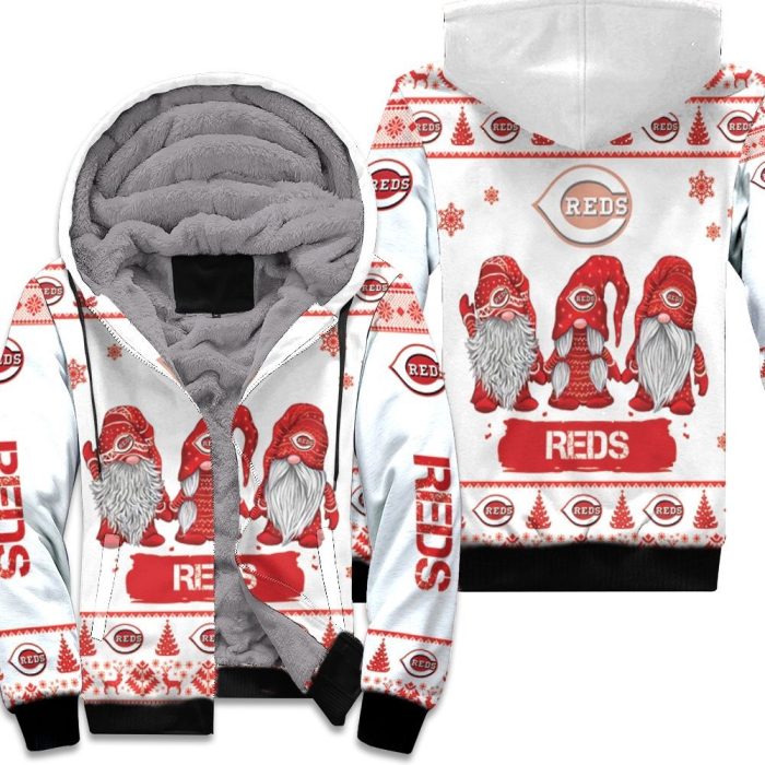 Christmas Gnomes Cincinnati Reds Ugly Sweatshirt Christmas 3D Unisex Fleece Hoodie
