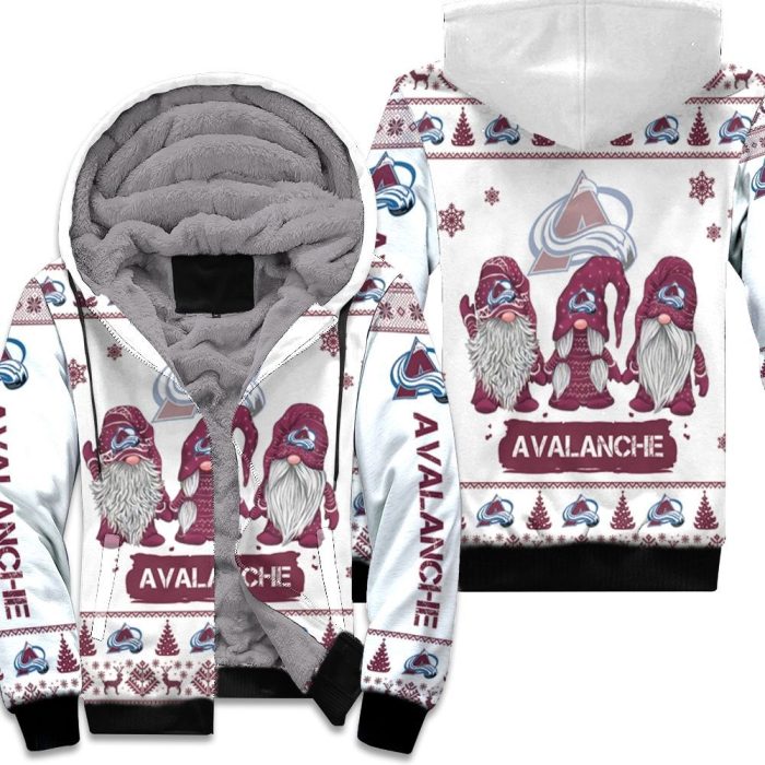 Christmas Gnomes Colorado Avalanche Ugly Sweatshirt Christmas 3D Unisex Fleece Hoodie