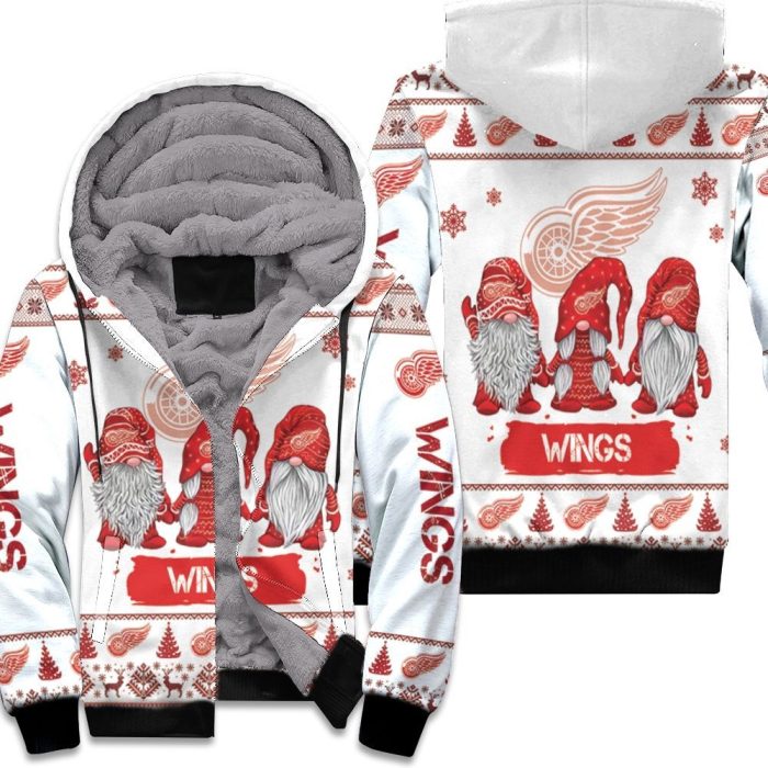 Christmas Gnomes Detroit Red Wings Ugly Sweatshirt Christmas 3D Unisex Fleece Hoodie