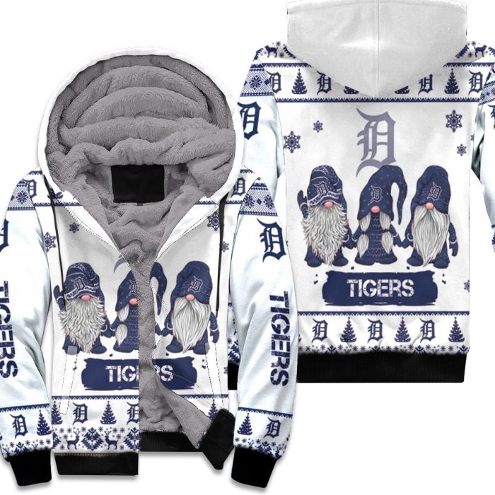 Christmas Gnomes Detroit Tigers Ugly Sweatshirt Christmas 3D Unisex Fleece Hoodie