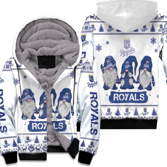 Christmas Gnomes Kansas City Royals Ugly Sweatshirt Christmas 3D Unisex Fleece Hoodie