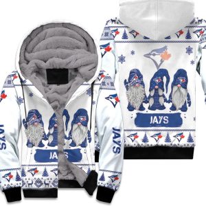 Christmas Gnomes Toronto Blue Jays Ugly Sweatshirt Christmas 3D Unisex Fleece Hoodie
