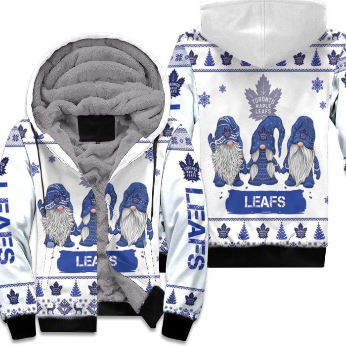 Christmas Gnomes Toronto Maple Leafs Ugly Sweatshirt Christmas 3D Unisex Fleece Hoodie