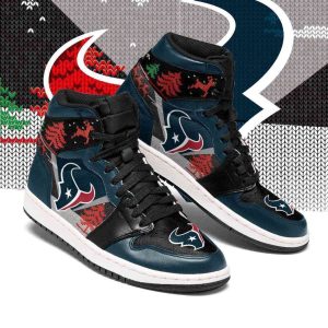 Christmas Houston Texans NFL Air Jordan 1 Sport Custom Sneakers