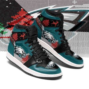 Christmas Philadelphia Eagles NFL Air Jordan 1 Sport Custom Sneakers