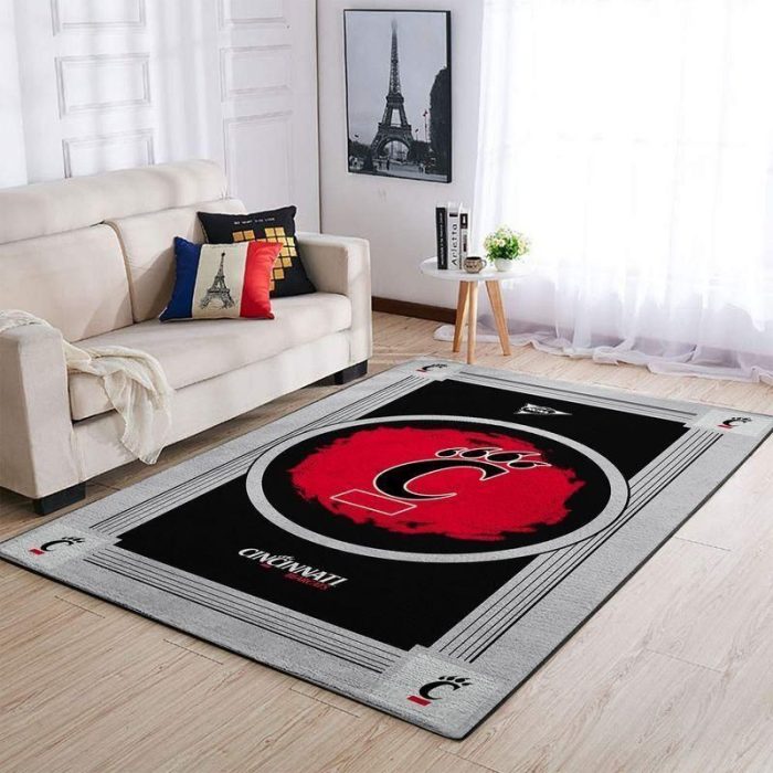 Cincinnati Bearcats Ncaa Team Logo Area Rugs Living Room Carpet Floor Decor