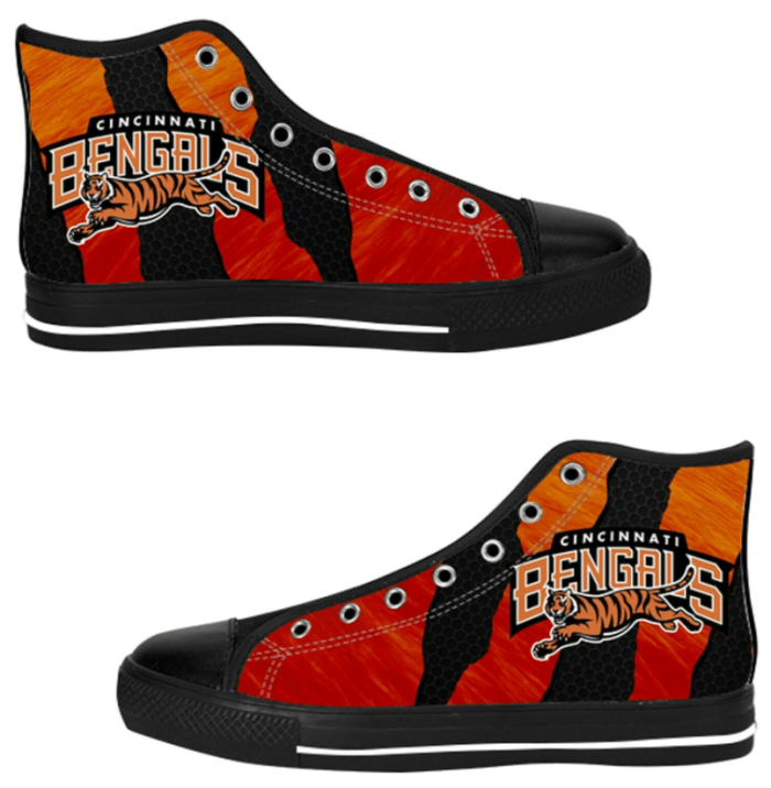 Cincinnati Bengals NFL Football 6 Custom Canvas High Top Shoes