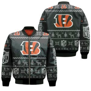 Cincinnati Bengals NFL Ugly Christmas 3D Bomber Jacket