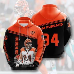 Cincinnati Bengals Sam Hubbard 94 3D Hoodie