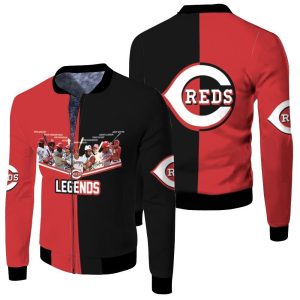 Cincinnati Reds Legends Signed 3D Fleece Bomber Jacket