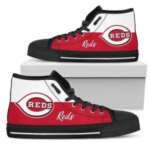 Cincinnati Reds MLB Baseball Custom Canvas High Top Shoes