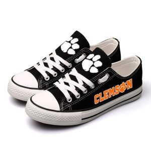 Clemson Tigers NFL Football 4 Gift For Fans Low Top Custom Canvas Shoes