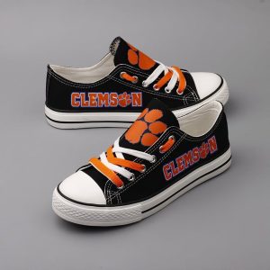 Clemson Tigers NFL Football 5 Gift For Fans Low Top Custom Canvas Shoes