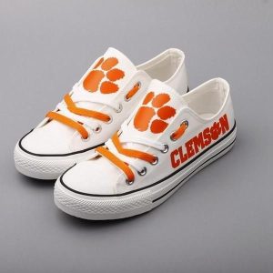 Clemson Tigers NFL Football 6 Gift For Fans Low Top Custom Canvas Shoes
