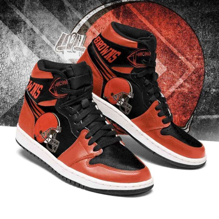 Cleveland Browns 2 NFL Football Air Jordan 1 Sport Custom Sneakers