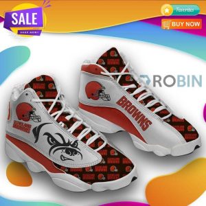 Cleveland Browns Air Jordan 13 Shoes Football Sneakers