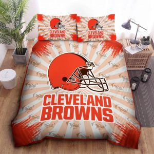 Cleveland Browns Duvet Cover Pillowcase Bedding Set