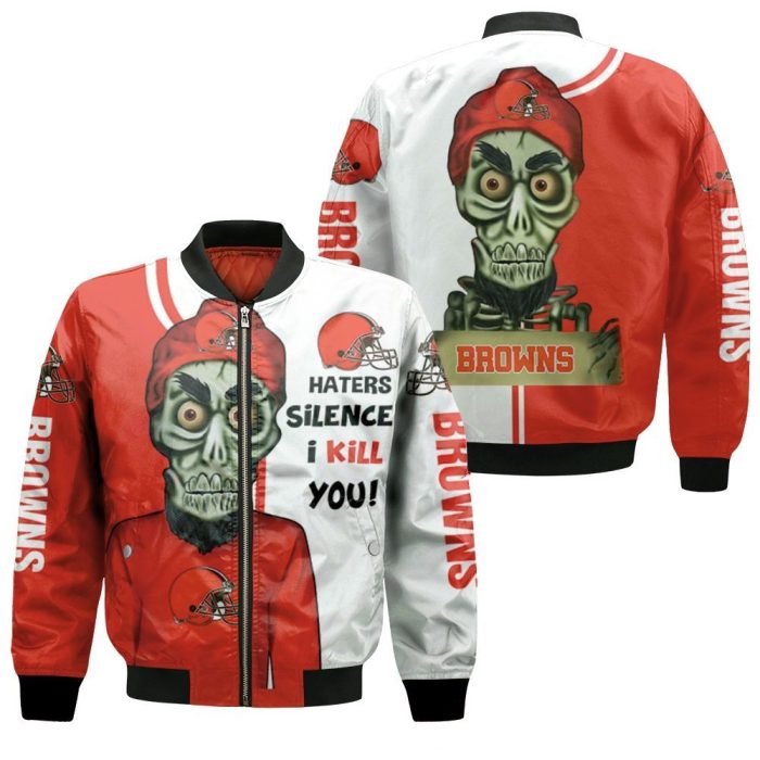 Cleveland Browns Haters I Kill You 3D Bomber Jacket