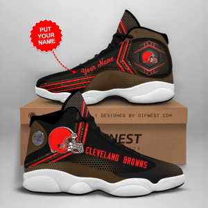 Cleveland Browns Men'S Jordan 13 Custom Name Personalized Shoes