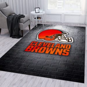 Cleveland Browns Nfl Rug Living Room Rug Home Decor Floor Decor