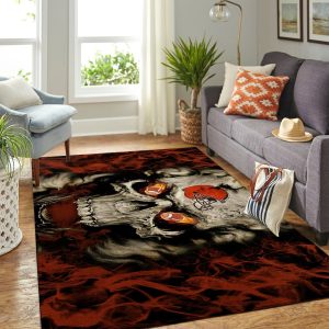 Cleveland Browns Nfl Team Logo Skull Style Nice Gift Home Decor Area Rug Rugs For Living Room