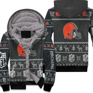 Cleveland Browns Ugly Sweatshirt Christmas 3D Unisex Fleece Hoodie