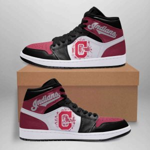 Cleveland Indians 02 MLB Air Jordan 1 Sport Custom Sneakers