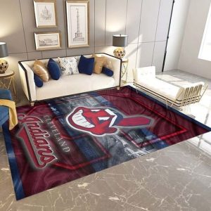 Cleveland Indians MLB 7 Area Rug Living Room And Bed Room Rug