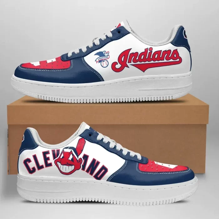 Cleveland Indians Nike Air Force Shoes Unique Baseball Custom Sneakers