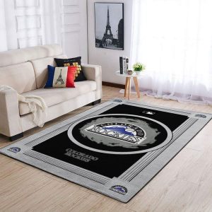 Colorado Rockies Mlb Logo Style Area Rugs Living Room Carpet Floor Decor